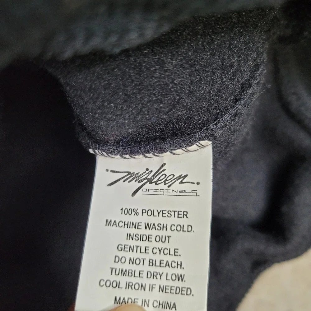 Miskeen Originals Hoodie Mens Size XL Black Jacket Pockets Faded Distressed‎ VTG